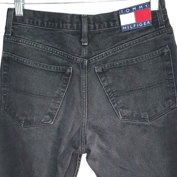 TOMMY HILFIGER Jeans Vintage 90's 100% Cotton Black Wash Size 9 - Picture 10 of 15